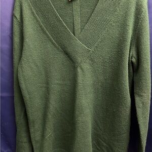 Women’s Anthropologie Green V-Neck Sweater Sz S